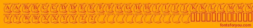 KrDeclaration Font – Red Fonts on Orange Background