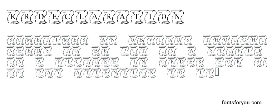 KrDeclaration Font