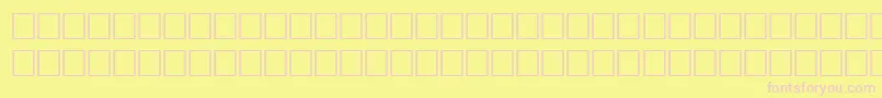 WarholRegular-fontti – vaaleanpunaiset fontit keltaisella taustalla