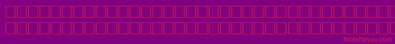 フォントWarholRegular – 紫の背景に赤い文字
