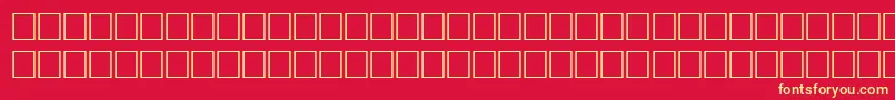 WarholRegular-Schriftart – Gelbe Schriften auf rotem Hintergrund