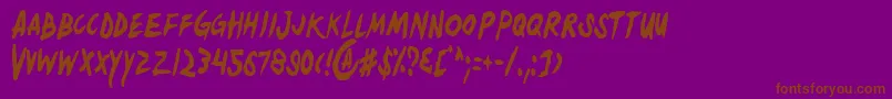 YellowjacketCondensed Font – Brown Fonts on Purple Background