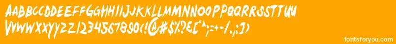 YellowjacketCondensed Font – White Fonts on Orange Background