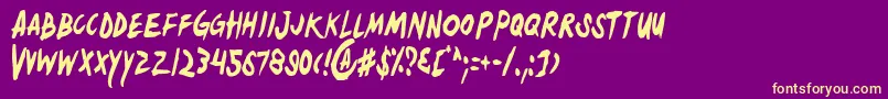 YellowjacketCondensed Font – Yellow Fonts on Purple Background