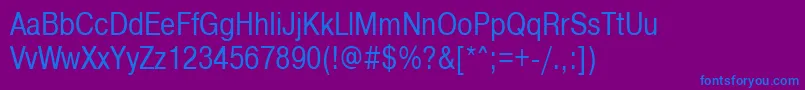 Шрифт Pragmaticactt80n – синие шрифты на фиолетовом фоне