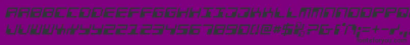 PhaserBankItalic Font – Black Fonts on Purple Background