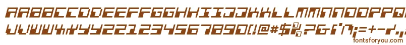 PhaserBankItalic Font – Brown Fonts on White Background