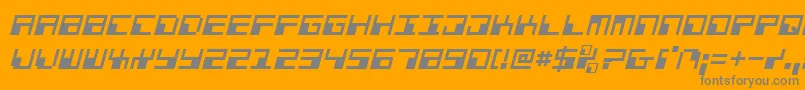 PhaserBankItalic Font – Gray Fonts on Orange Background