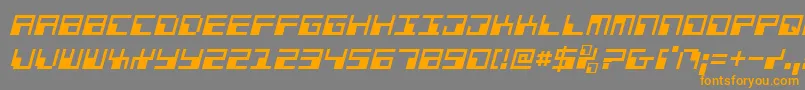 PhaserBankItalic Font – Orange Fonts on Gray Background