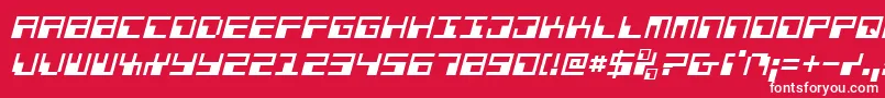 PhaserBankItalic Font – White Fonts on Red Background