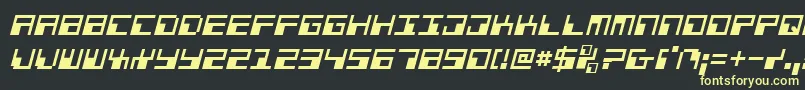 PhaserBankItalic Font – Yellow Fonts on Black Background