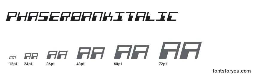 PhaserBankItalic Font Sizes