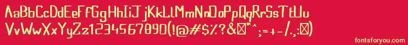 FroggyprincessRegular Font – Yellow Fonts on Red Background