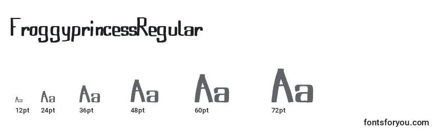 FroggyprincessRegular Font Sizes