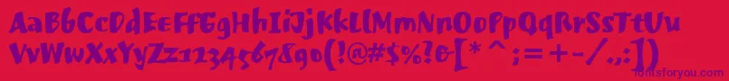 MuscleheaditcTt Font – Purple Fonts on Red Background