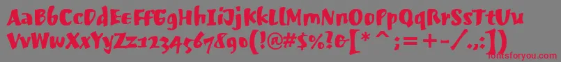 MuscleheaditcTt Font – Red Fonts on Gray Background