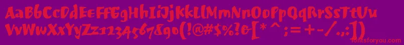 MuscleheaditcTt Font – Red Fonts on Purple Background