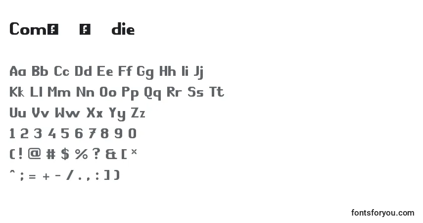 Schriftart ComРІdie – Alphabet, Zahlen, spezielle Symbole