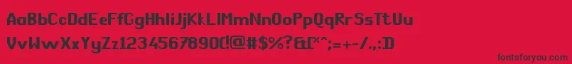 ComРІdie Font – Black Fonts on Red Background