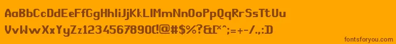 ComРІdie Font – Brown Fonts on Orange Background