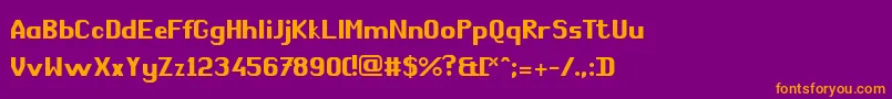 ComРІdie Font – Orange Fonts on Purple Background