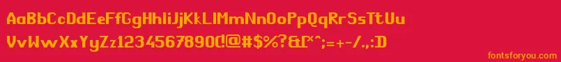 ComРІdie Font – Orange Fonts on Red Background