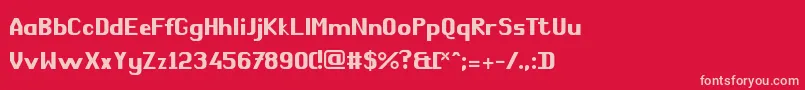 Шрифт ComРІdie – розовые шрифты на красном фоне