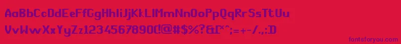 ComРІdie-Schriftart – Violette Schriften auf rotem Hintergrund