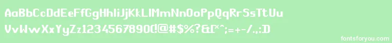 ComРІdie Font – White Fonts on Green Background
