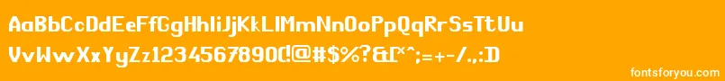 フォントComРІdie – オレンジの背景に白い文字