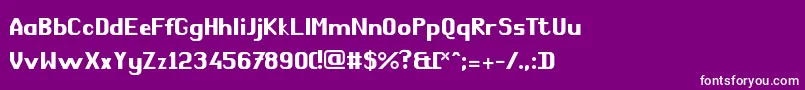 ComРІdie Font – White Fonts on Purple Background