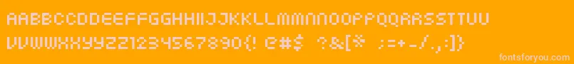 Coolville Font – Pink Fonts on Orange Background