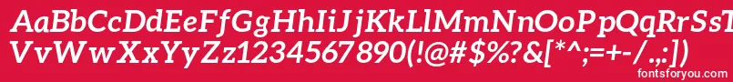 fuente AleoBolditalic – Fuentes Blancas Sobre Fondo Rojo