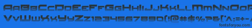 Redrockethalf Font – Black Fonts on Blue Background