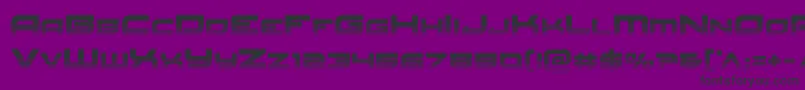 Redrockethalf-Schriftart – Schwarze Schriften auf violettem Hintergrund