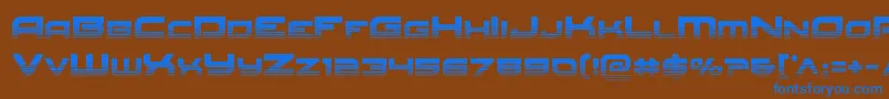 Redrockethalf Font – Blue Fonts on Brown Background