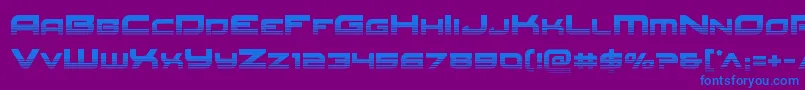 Redrockethalf Font – Blue Fonts on Purple Background