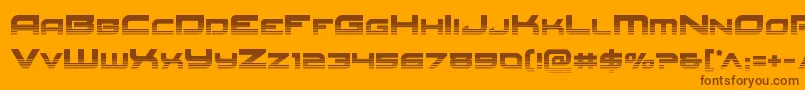 Weitere Informationen zur Redrockethalf-Schriftart Redrockethalf-Schriftart – Braune Schriften auf orangefarbenem Hintergrund