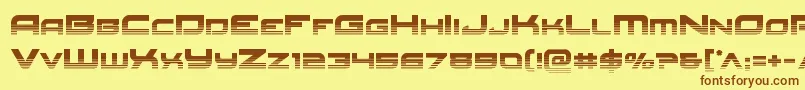 Redrockethalf Font – Brown Fonts on Yellow Background