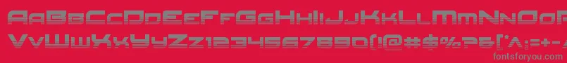 Redrockethalf-Schriftart – Graue Schriften auf rotem Hintergrund