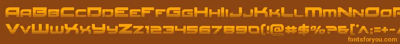 Redrockethalf Font – Orange Fonts on Brown Background