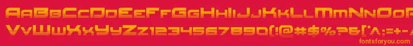 Redrockethalf Font – Orange Fonts on Red Background