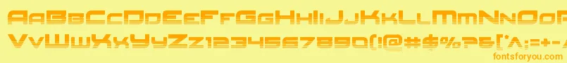 Redrockethalf Font – Orange Fonts on Yellow Background
