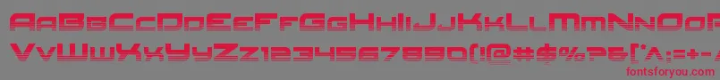 Redrockethalf-Schriftart – Rote Schriften auf grauem Hintergrund