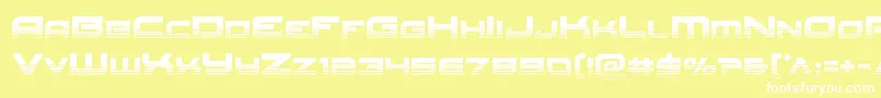 Redrockethalf Font – White Fonts on Yellow Background