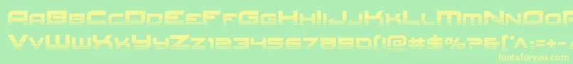 Redrockethalf Font – Yellow Fonts on Green Background