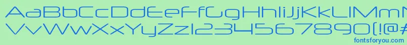 NeuropolxxpltRegular-fontti – siniset fontit vihreällä taustalla