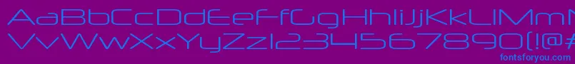 Шрифт NeuropolxxpltRegular – синие шрифты на фиолетовом фоне