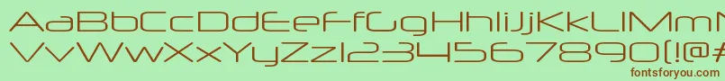 Шрифт NeuropolxxpltRegular – коричневые шрифты на зелёном фоне