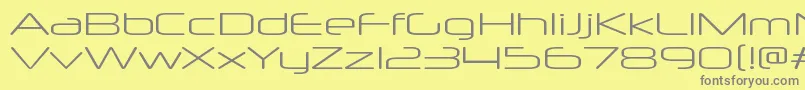 NeuropolxxpltRegular-fontti – harmaat kirjasimet keltaisella taustalla